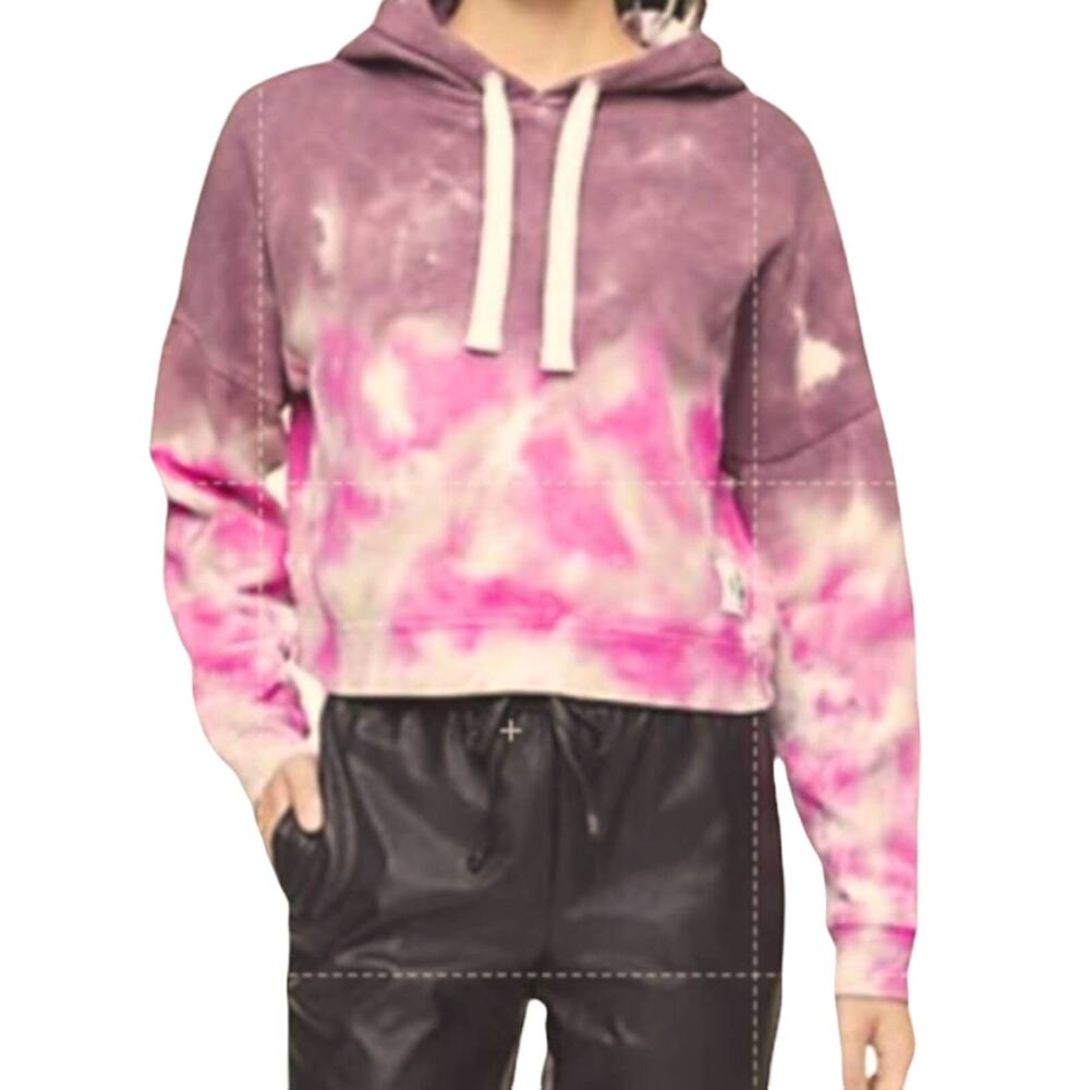 Calvin Klein Jeans Cropped Tie Dye Hoodie Ombre Y2K Streetwear Small